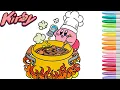 Kirby Coloring Book Pages Chef Cooking Rainbow Splash