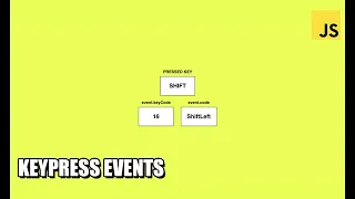 Keypress Events JavaScript Tutorial How to make KeyDown Event