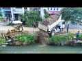 Download Lagu Land Development Project: Dump Truck \u0026 Bulldozer Working Actively on Waterway Edge Cleanup