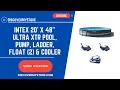 Intex 20 x 48 Ultra XTR Round Pool Pump Ladder Lounger 2 Pack Cooler