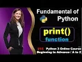 print function explain in detail Python 3 Online Course A to Z in Hindi