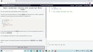 Lesson 94 - Iterate with Javascript while loop
