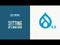 Setting up a new user in Drupal 9