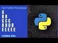 Alphabet Pattern Python Trick to print Alphabet Pattern Technical Nitish Python 24