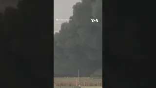 Explosions caught on camera as Israel begins airstrikes on Baalbek | VOA News #shorts