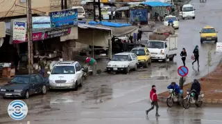 أجواء المطر في حي الصالحية بالحسكة الأربعاء 16 آذار 2016 