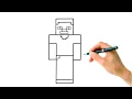 How to draw Steve from Minecraft ✏️ Step by step tutorial 💜 | Small Artists