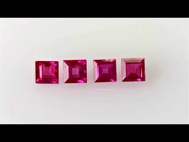 Square Pastel Red Ruby
