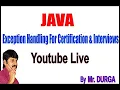 Java Exception Handling For Certification Interviews -
