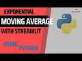 How To Create An Exponential Moving Average Of a Stock In Python With Streamlit