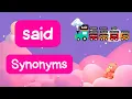 Synonyms For Said Said Synonyms Synonyms