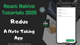 React Native Redux Note Taking App with Redux - 2020