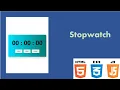 Create Stopwatch using html css and javacsript