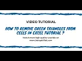 How to remove green triangles from cells in Microsoft Excel MS Excel Tutorial
