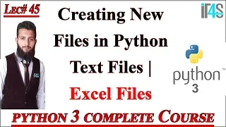 Python Tutorial in Urdu Hindi How to Create New Files using Python Programming