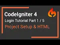 CodeIgniter 4 User Login Tutorial - Part 1