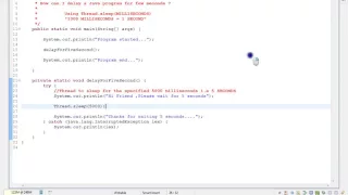 HOW CAN I DELAY A JAVA PROGRAM FOR FEW SECONDS