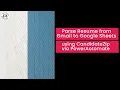 Parse Resume from Gmail to Google Sheets using CandidateZip via PowerAotomate