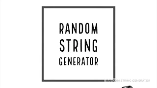 What is the Random String Generator