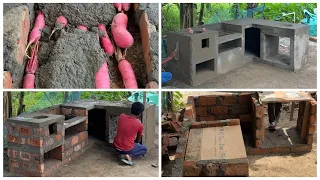 I Built an Amazing Outdoor Kitchen Using Bricks & Cement 🔥 | The Ultimate DIY