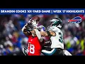 Every Catch by Brandin Cooks in 101-Yard Game vs Eagles Week 17 Highlights