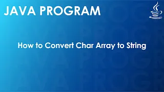 Java Program to Convert Character Array to String Java Examples