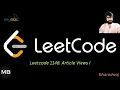 4 Leetcode 1148 Article Views I MYSQL