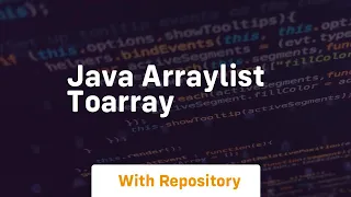 java arraylist toarray