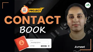 Contact Book Project in 15 minutes GeeksforGeeks School