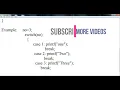 Switch-case Example In C Programming C Programming Tutorial In Telugu C Tech Programming