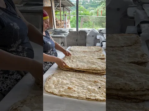 The center of Armenian Lavash bread baking- Goris town