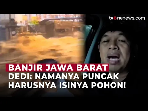 Dedi Mulyadi Ngomel Soal Banjir Bogor: Pohon di Puncak Udah Jadi Beton
