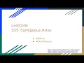 LeetCode 525 Contiguous Array