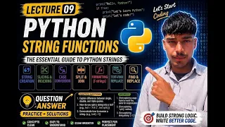 Python String Functions Lecture 09 Complete Guide for Beginners