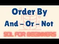 SQL Server Beginner Tutorial - Part 3 Order By