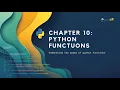 Chapter 10 Python Functions Explained in 8 min Define Call Return with Easy Examples