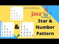 Star pattern program in java Number Pattern program Pattern Programs Tutorial