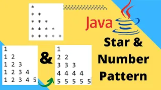 Star pattern program in java Number Pattern program Pattern Programs Tutorial