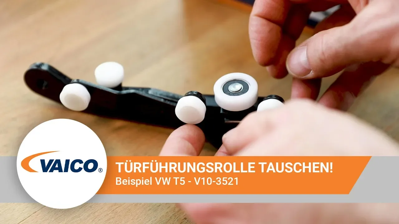 VAICO Türführungsrolle Reparatur am VW T5 - [V10-3521]