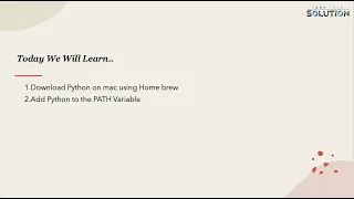 How to Install Python on Mac OS and add to the PATH Variable python tutorial python for beginners