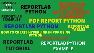 REPORTLAB REPORTLAB PYTHON TUTORIAL How To Add Table with Alignment In Pdf Using Python PART 29