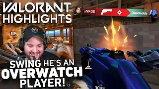 PEEK HIM HE'S AN OVERWATCH PLAYER! | Valorant Stream Highlights