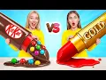 Download Lagu Tantangan Makanan Asli vs Makanan Cokelat | Pertarungan Dapur dengan Makanan Multi DO Challenge