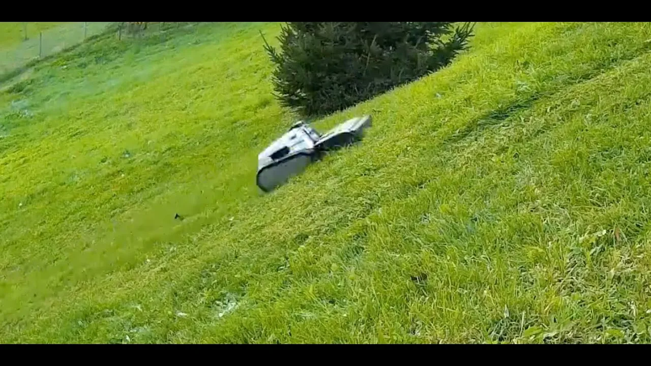 Lymow Robotic Lawn Mower — Lymow One Robotic Lawn Mower - Handles 45° Slopes (YouTube video ad)