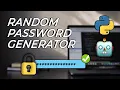 How to Make a Random Password Generator in Python Python Tutorial Simple Password Generator