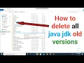 How to delete java jdk old versions
