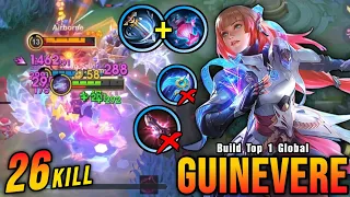 26 kills no death legendary guinevere 100 unstoppable build top 1 global guinevere mlbb