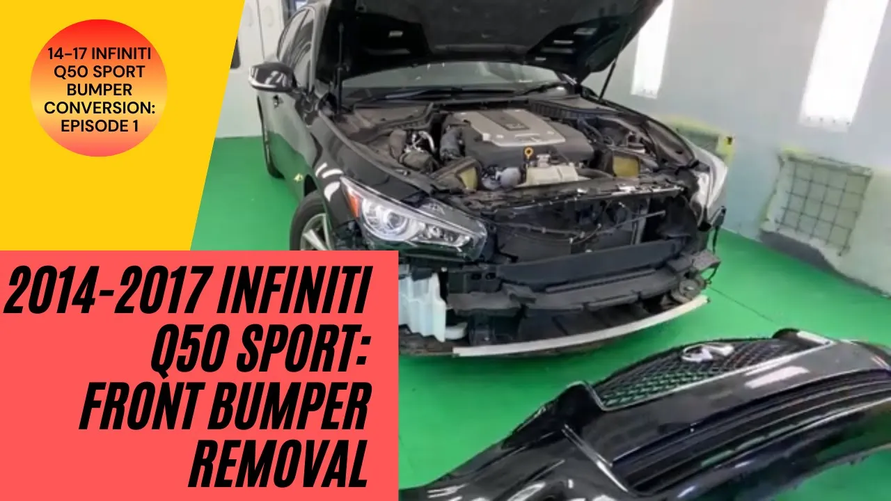 2014-2017 Infiniti Q50 : Front Bumper Painted (Sport Model)