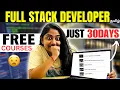 Epic FREE Full Stack Developer COURSES to learn in 30DAYS
