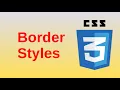 Border styles - Basic CSS3 Fast